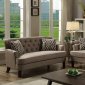 F6528 Sofa & Loveseat Set in Mocha Fabric by Boss