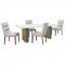 Carla Dining Table 106651 White Marble Top by Coaster w/Options