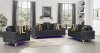 U98 Sofa & Loveseat Set in Black Velvet by Global w/Options