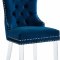 Miley Dining Chair 746 Set of 2 Navy Velvet Fabric by Meridian