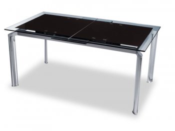 Contemporary Dining Table with Glass Top and Metal Frame [AHUDT-T6103B]