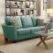 Adair Sofa & Loveseat Set 8413TL in Teal Fabric by Homelegance