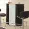 100654 Bar Unit w/2 Bar Stoos in Black 3Pc Set by Coaster