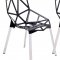 Dalton Set of 4 Indoor/Outdoor Chairs DC20BL -Black - LeisureMod