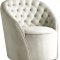 Alessio Accent Chair 501 in Cream Velvet by Meridian