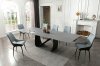 9087 Dining Table Dark Gray by ESF w/Optional 1239 Chairs