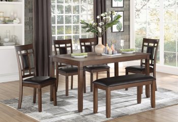 Salton 6Pc Dining Set 5658 in Cherry by Homelegance [HEDS-5658-Salton]