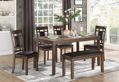 Salton 6Pc Dining Set 5658 in Cherry by Homelegance