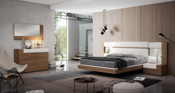 Mar Bedroom in Walnut & White by ESF w/Options [EFBS-Mar]