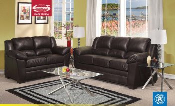 Chocolate Bonded Leather 50410 Bryn Sofa w/Options by Acme [AMS-50410 Bryn]