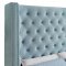 Mirabelle CM7679BL Upholstered Bed in Blue Fabric