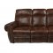 Roycroft Motion Sofa in Pecan Leather-Look Fabric by NCFurniture