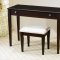 Rich Cappuccino Finish Contemporary Flip Top Vanity