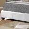 B133 Upholstered Bed in White Leatherette