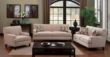 Francis Sofa CM6036IV in Ivory Fabric w/Options [FAS-CM6036IV-Francis]