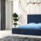 Landmark Upholstered Bed B301 in Navy Blue Fabric