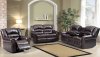 Calvin Reclining Sofa in Brown Bonded Leather w/Optional Items