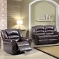 Calvin Reclining Sofa in Brown Bonded Leather w/Optional Items