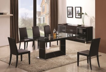 Elegance Dining Table in Chocolate by J&M w/Optional Items [JMDS-Elegance Colibri Chairs]