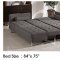 1471 Sectional Sofa in Grey Fabric by ESF w/Sleeper