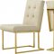 Victoria 715 Marble Top Dining Table in Golden Tone w/Options