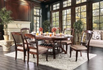 Jordyn Dining Table CM3626T in Brown Cherry w/Options [FADS-CM3626T-Jordyn]