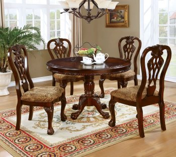 Elana CM3212RT 5Pc Dining Room Set in Brown Cherry w/Options [FADS- CM3212RT-Elana]