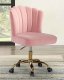 Moyle Office Chair OF00116 in Rose Quartz Velvet by Acme