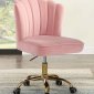 Moyle Office Chair OF00116 in Rose Quartz Velvet by Acme