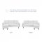 Revive Sectional Sofa in White Fabric by Modway