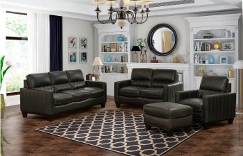 Chevy Sofa & Loveseat Set MNY2648 in Black w/Options [MSS-Chevy-MNY2648 Black]