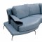 Andover Sectional Sofa in Blue Leather by VIG