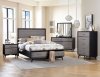 Raku Bedroom Set 5Pc 1711 in Barnwood Gray & Black by Homeleganc