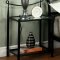 Matt Black Metal Modern Bedroom w/Optional Night Stands