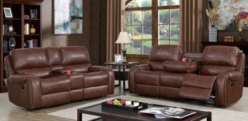 Walter Motion Sofa CM6950BR in Brown Leatherette w/Options [FAS-CM6950BR-Walter]