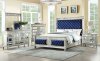 Varian Bedroom 26150 Blue Velvet & Mirrored by Acme w/Options