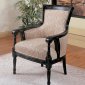 Black Rub Finish Contemporary Stylish Accent Chair