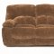 Light Brown Velvet Fabric Modern Reclining Sofa & Loveseat Set