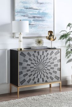 Quilla Console Table AC00200 in Black & Gray by Acme [AMCT-AC00200 Quilla]