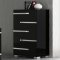 Volare Bedroom in High Gloss Black by At Home USA w/Options