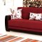 Merid Sofa Bed in Burgundy Microfiber by Rain w/Optional Items