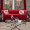 Zaffiro Sofa SM2232 in Ruby Red Fabric w/Options