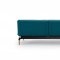 Splitback Eik Sofa Bed w/Arms in Aqua by Innovation w/Brass Legs