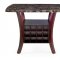 D7035BT Bar Set 5Pc in Merlot by Global w/Faux Marble Top