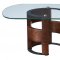 1601 Coffee Table in Walnut by ESF w/Glass Top & Options