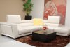 5166 White Leather Sectional Sofa by J&M w/Adjustable Headrests