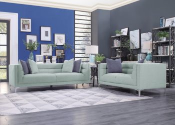 Vernice Sofa & Loveseat 9809FG in Fog Gray by Homelegance [HES-9809FG-Vernice]