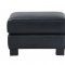 Presley Sofa & Loveseat Set Leather Italia in Black w/Options