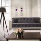 Venedik Sofa Bed in Gray Fabric by Casamode w/Options