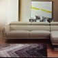 Milan 449001 Sectional in Light Grey Leather Air by New Spec